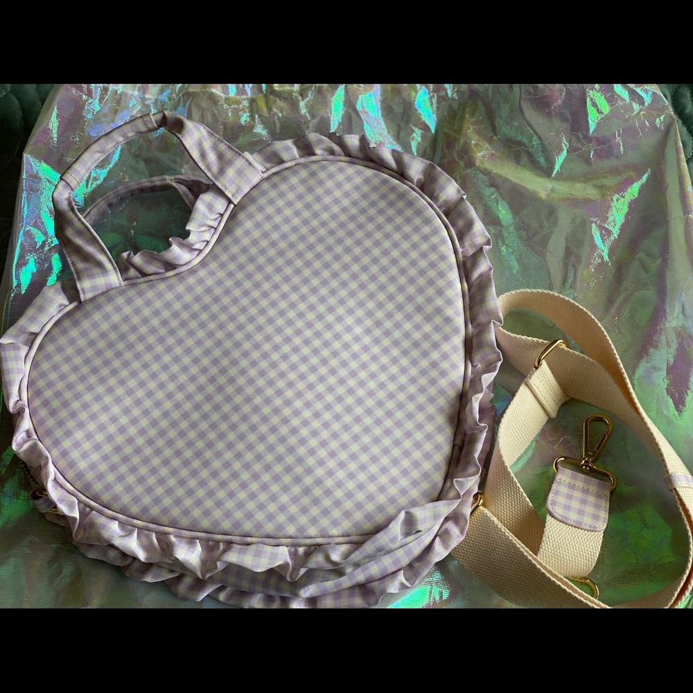 NWOT Stoney Clover Lane Purple Mini Heart Tote